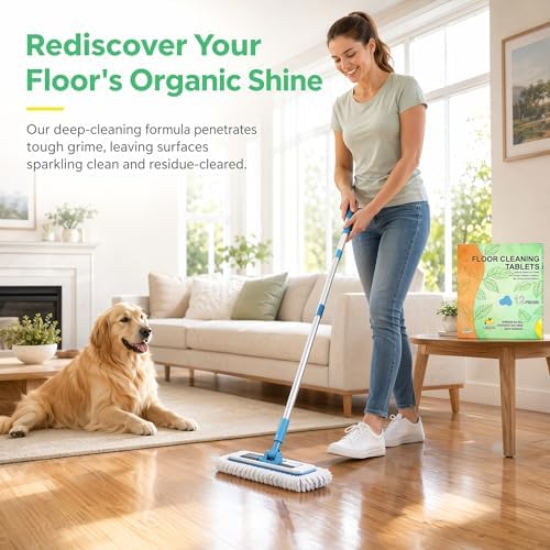 24Pcs Floor Cleaning Tablets, Multi-Surface Hard Floor Cleaner for Tile Vinyl Laminate & Stone – Compatible with Robot Mops & Wet Dry Vacuums, Eco-Friendly Plant-Based Formula pet friendly - Image 2