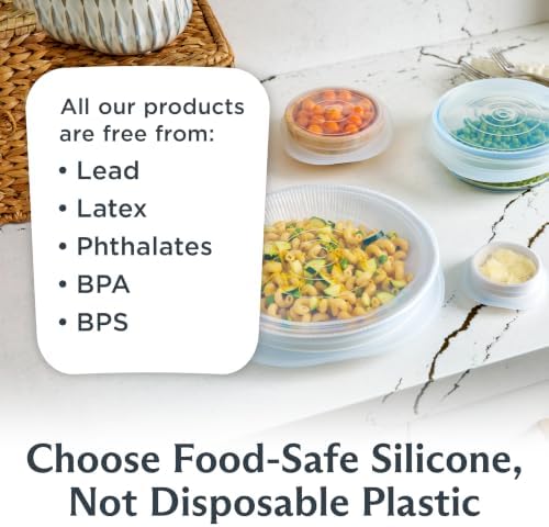 Stasher Reusable Silicone Stretch Lids, Clear, 4-Pack, Variety of Sizes - Image 6