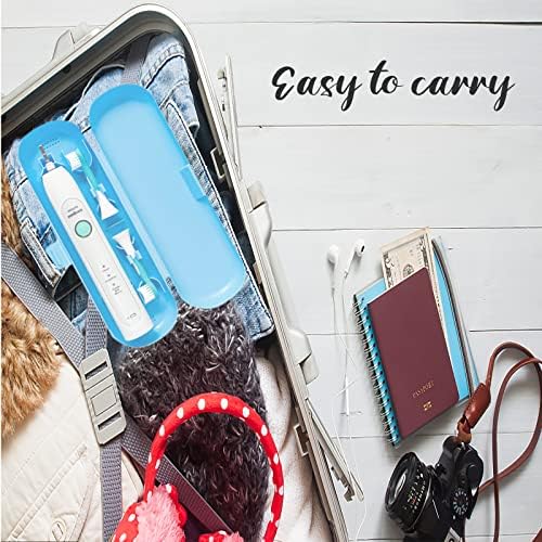 Hovesty 2 Pcs Electric Toothbrush Travel Case, Portable Travel Toothbrush Holder for Electric Toothbrush Set (Blue and Black) - Image 6