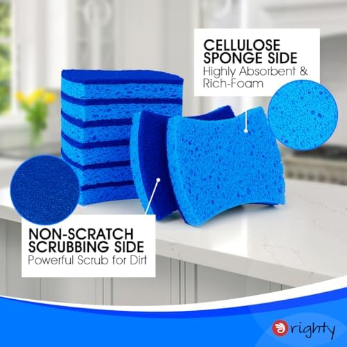 Orighty Non-Scratch Scrub Sponges, 24 Pack Kitchen Sponge Cleaning Sponge - Image 4