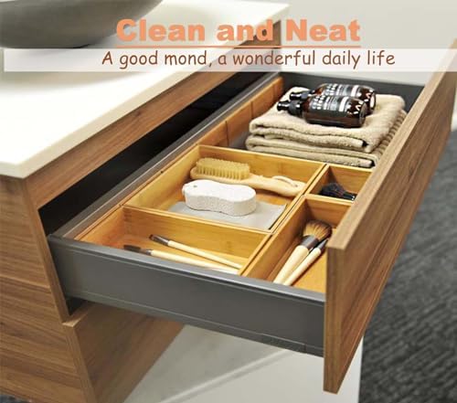 Bamboo Organizer Storage Boxes for Tabletop Bathroom Dresser Organizer Small Boxes, Bamboo 4"*4" - Image 5