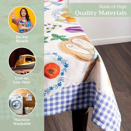 Maison d' Hermine Table Cloth Rectangle Table Reusable 100% Cotton 60"x120" - Image 3