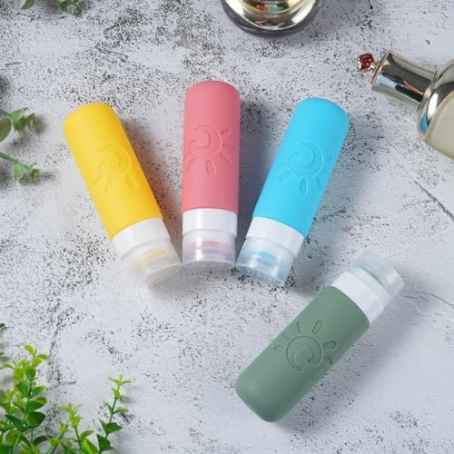 Zafit Travel Bottles for Toiletries, TSA Approved Travel Containers 3oz Leak Proof Travel Tubs Refillable Liquid Travel Accessories for Shampoo Conditioner Lotion Body Wash(Multicolored F) - Image 4