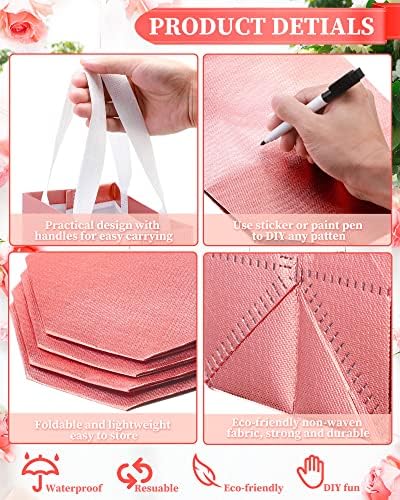 Eccliy 80 Pcs Reusable Gift Bags, Medium, Rose Gold - Image 4