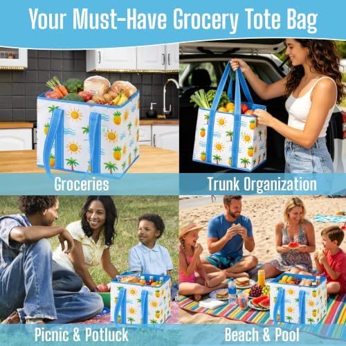 VENO 3 Pack Reusable Grocery Shopping Bags Utility Tote w/Sturdy Handles - Image 5