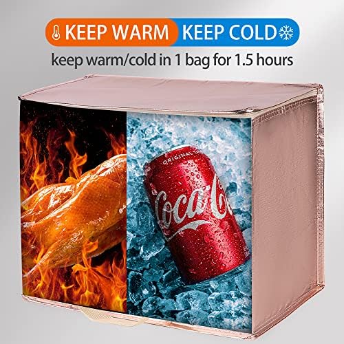 Bodaon Insulated Reusable Grocery Shopping Bags, X-Large, Gold, 1-Pack - Image 3