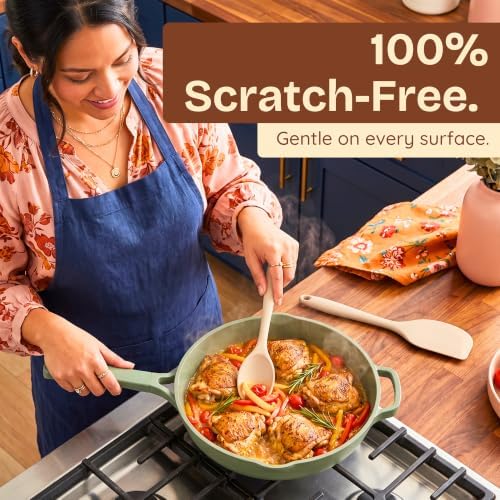 NonToxic Platinum Silicone Utensils, 100% Plastic-Free, 8-Pcs, Beige - Image 5