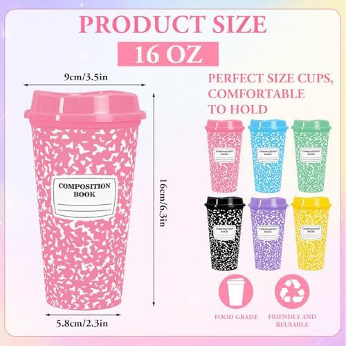 Whaline 12Pcs Teacher Appreciation Gifts Composition Notebook Coffee Cups - Image 2