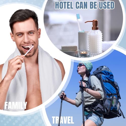 Patelai 2 Pcs Travel Toothbrush Mini Foldable with Case,Couple Color - Image 6