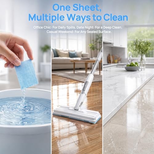 100 Piece Floor Cleaning Tablets, 2026 Upgraded Multiple Effect the Floor Clean, Floors Cleaning Tablets for Mopping, Concentrated Cleaner for Hardwood, Tile, Laminate & More (Osmanthus) - Image 3