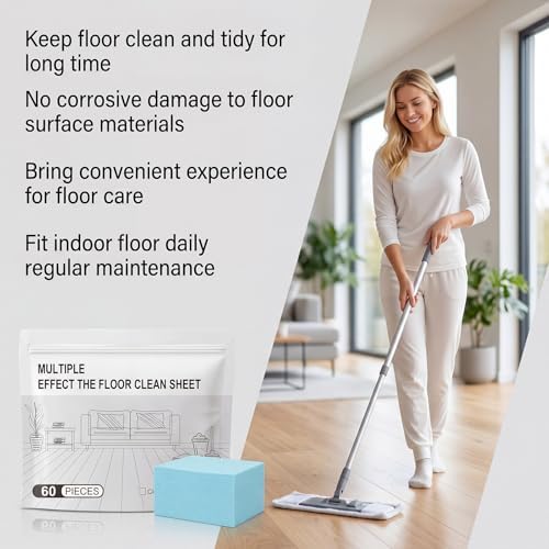 Multiple Effect The Floor Clean, FloorClean Tablets Multi Effect Floor Cleaner, 100 Piece Floor Cleaning Tablets Multi-surface Cleaner for Hardwood Laminate Tile Walls, Multi-surface Floors. (5PCS) - Image 2