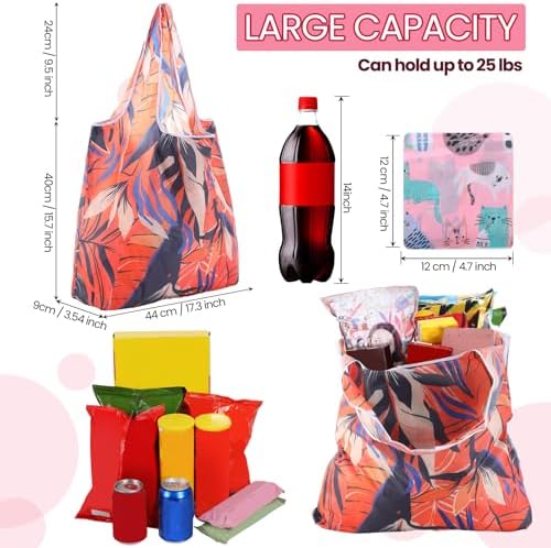 Paterr 50 Pack Reusable Grocery Bags Foldable Shopping Tote - Image 4