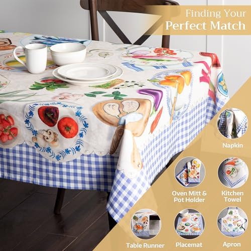 Maison d' Hermine Table Cloth Rectangle Table Reusable 100% Cotton 60"x120" - Image 5