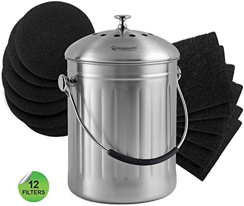 12 Pieces Counter Top Activated Carbon Compost Bin Filters - Extra Thick Indoor Pail Replacement Charcoal Caddy Filters Refill, 0.4" Thickness - Image 6