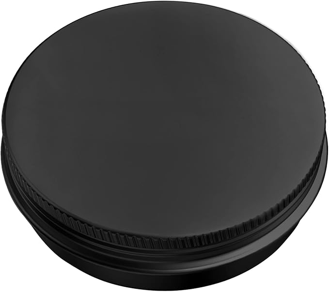 40 Pcs 1 Ounce Aluminum Tin Jars Containers Leak Proof Cosmetic Tin Jars Containers Round Screw Lids for Cosmetic, Salves, Balms, Lip Balm or Others, 30mL Black
