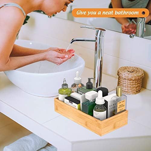Bamboo Kitchen Drawer Organizer 12"x 6", Storage Box for Utensil Organizer - Image 3
