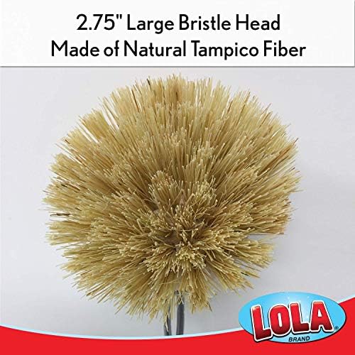 LOLA Replacement Large Head for The Original Tampico Vegetable & Dish Brush, Birchwood & Poly Bristles, Reusable & Washable, 1 Count - Image 2