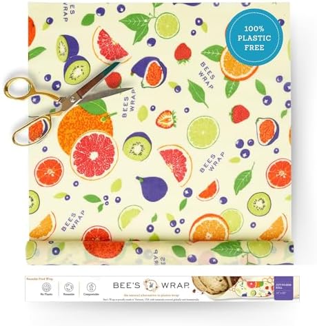Bee's Wrap Beeswax Wrap Roll, 14 x 52 in - Fresh Fruit by BeesWrap