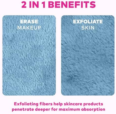 The Original MakeUp Eraser 7-Day Set, Erase All Makeup with Just Water, Including Waterproof Mascara, Eyeliner, Foundation, Lipstick, Sunscreen, and More! Blue Jean Baby 7ct - Image 6
