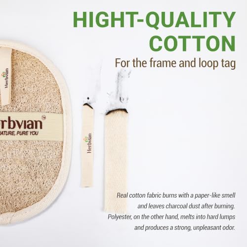 Natural Loofah Exfoliating Body Scrubber Pads for Bath and Shower - Image 5