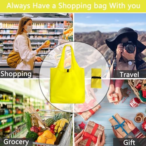 WFK Reusable Grocery Bags With Storage Box, Foldable Shopping Totes - Image 6
