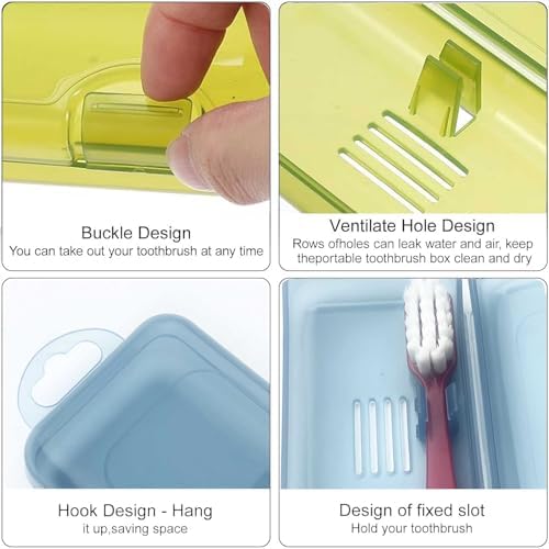 2 Packs Toothbrush Travel Case, Breathable Toothbrush Travel Holders - Image 5