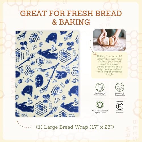 Bee's Wrap Beeswax Bread Wrap - Bees & Bears - Image 5