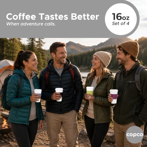 Copco Acadia Travel Mug, 16 Oz - Black, Plum, Blue, Green, Set of 4 - Image 7