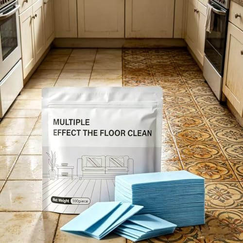 Floor Cleaning Tablets,Multi-Surface Floor Cleaner Sheets for Mopping,Dissolvable Cleaning Refills for Hardwood,Laminate,Tile & Bathroom Floors,100 Count,Multi-Effect - Image 6