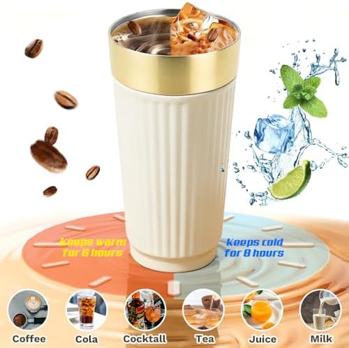 Vacuum Insulated Stainless Steel Travel Coffee Mug,Leak Proof Cup with Lid - Image 2