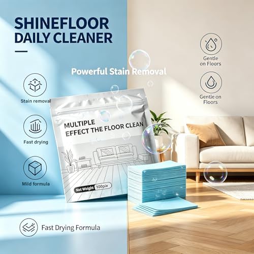 100 Piece Floor Cleaning Tablets, Multi-Surface Cleaner, 2026 Upgraded Multi-Effect Dissolvable Pre-Measured Deep Cleaning Tablets for Tile Vinyl Hardwood Laminate Kitchen Bathroom (Blue) - Image 2
