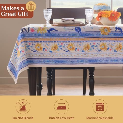 Maison d' Hermine Table Cloth Rectangle Table Reusable 100% Cotton 70"x108" - Image 5