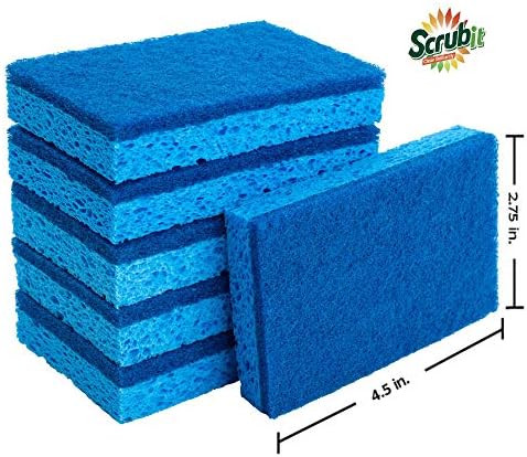 Scrubit Non-Scratch Cleaning Scrub Sponges- Scrubbing Dish Sponge Ideal for Washing Kitchen,Dishes, Bathroom &More – Dishwashing Sponge Along with A Thought Scrubber – 6 sponges - Image 2