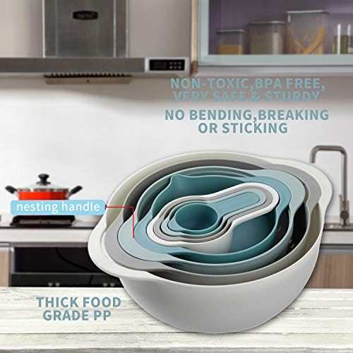 Plastic Mixing Bowls, Multicolored, Set of 8, Rv Camping Accessories - Image 3