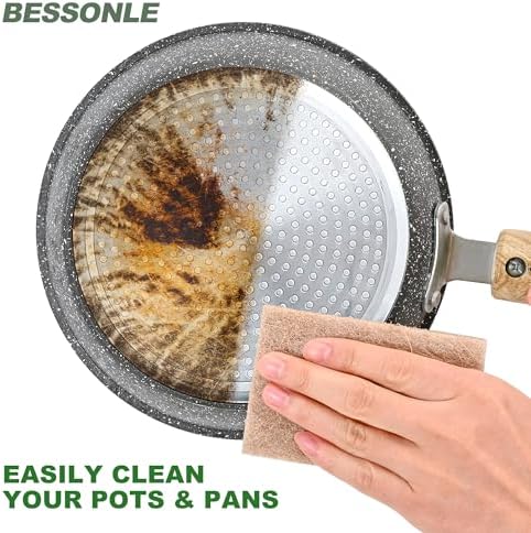 24 Pack Natural Scouring Pads - Heavy Duty Scrubbing Pads for Dishes - Non-Scratch - Reusable - Natural, Eco-Friendly, Biodegradable Sisal Fibers Sponges for Dishes, Compostable - Image 3