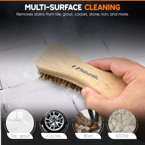All-Natural Wooden Scrub Brush Set | Wooden Handle | Palmyra Bristle Brush for Cleaning | Eco Friendly Cleaning Products | Scrub Brush Set of 2 - Image 6