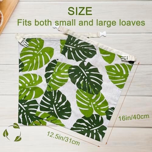 2 Pack Reusable Bread Bags for Homemade Bread - XL Cotton Beeswax Bags, Beeswax Sourdough Bag, Keep Your Loaf Fresh for Days - Easy to Clean Cotton Storage Bag - Image 3