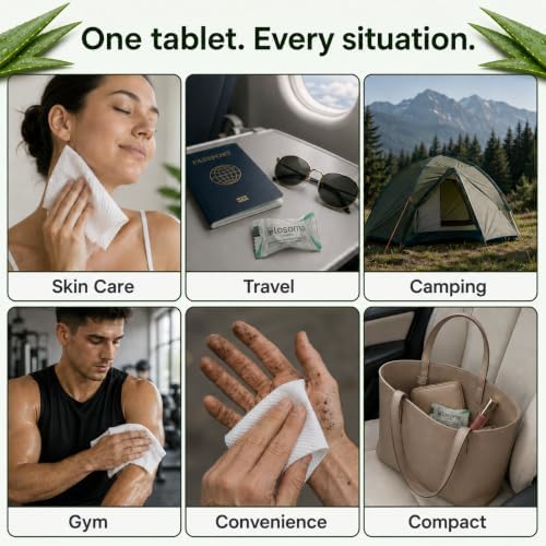 Lavender Compressed Towels for Camping & Outdoors – Antibacterial Instant Expandable Face Towels, Biodegradable Disposable Cotton, Pack of 25 - Image 3