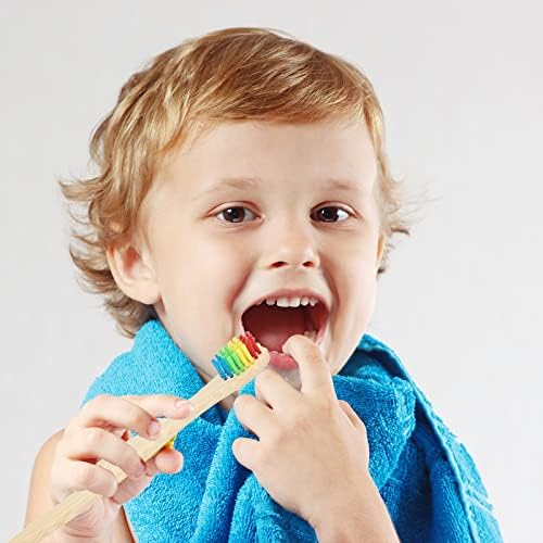 SEVENHEAD 10 PCS Kids Bamboo Toothbrushes Soft Bristles Wooden Toothbrushes, Natural Biodegradable BPA Free Eco Friendly Toothbrushes Colorful - Image 4