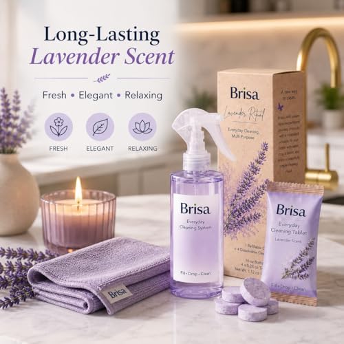 Lavender Cleaning Kit – Refillable Spray Bottle with 4 Multi-Purpose Cleaning Tablets for Kitchen, Bathroom & Everyday Home Care - Image 4