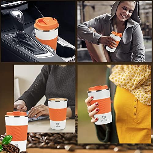 CS COSDDI 12 oz Coffee mug - Stainless Steel Coffee Cup with Leakproof Lid - Image 7