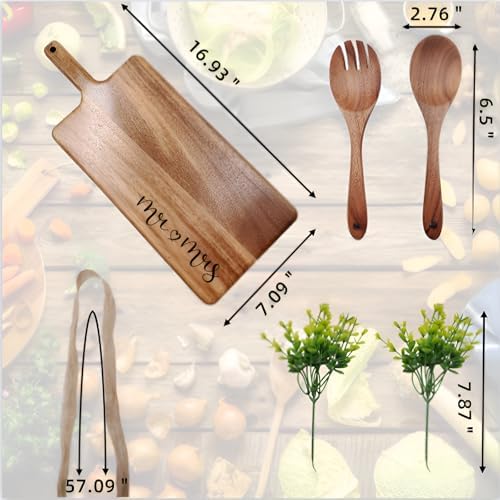 Wedding Gifts for Couples 2026, Bridal Shower Gifts, Engraved Wood Cutting Boards for Couples Husband Wife, Mr and Mrs/Wedding/Engagement Gift for Newlyweds Bride and Groom - Image 2
