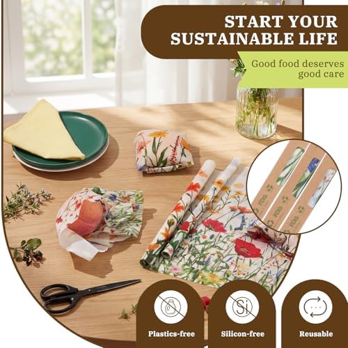 3 Rolls 13 x 40 Inches Reusable Beeswax Wraps for Food - Image 6