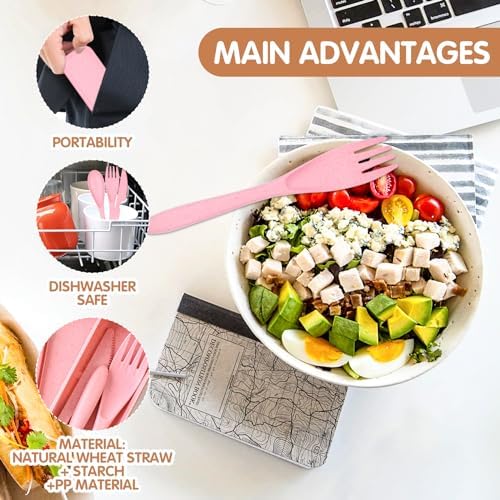 1 PCS Reusable Utensils Set with Case, Camping Utensils for Travel Picnic - Image 5