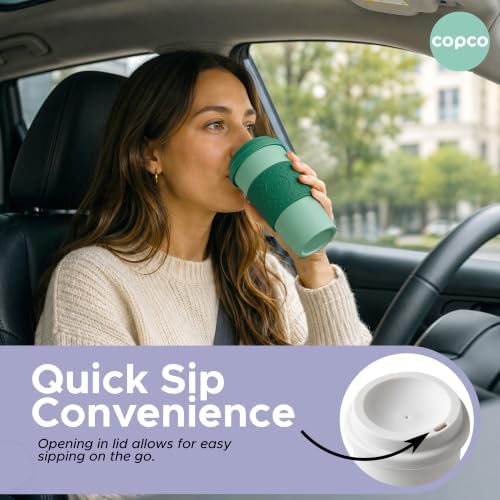 Copco Acadia 16oz Travel Mug, Set of 4 - Double Wall, Green & Purple - Image 6