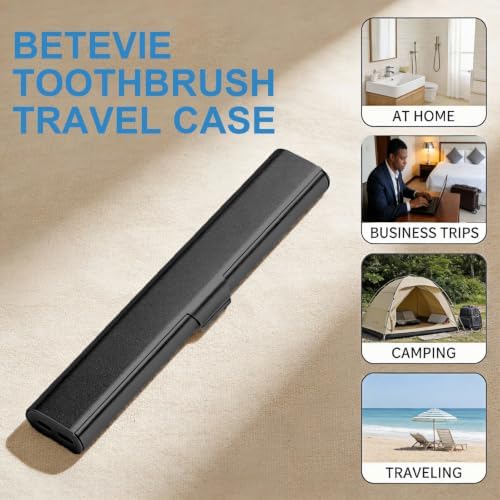 Portable Toothbrush Travel Case: Breathable & Dirt-Proof Hotel Camping Outdoor - Aluminum for Storage Recyclable Traveler (1, Black) - Image 6