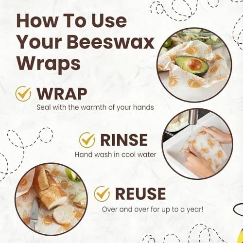 Beeswax Bread Wrap Roll 14x55in, Cut to Size - Blue Bears - Image 2