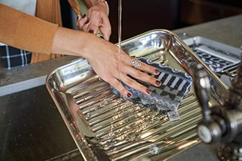 Skoy Bundle, 2-Pack Skoy Scrub, and 4-Pack Skoy Swedish Dishcloth, Reusable Cleaning Products for Kitchen and Household, Planet-Friendly, Dishwasher Safe Soft Scrub, Monochromatic Colors - Image 3