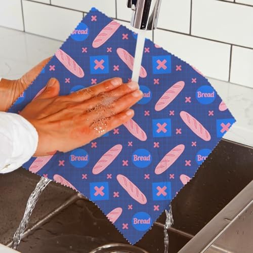 Reusable Beeswax Wraps, Blue & White Bread Bakery Wraps, 9 Pack Eco-Friendly Food Covers, Organic, Sustainable, Zero Waste, Plastic-Free, For Sandwich, Snack, Bowl, 1XL, 3M, 5S - Image 6