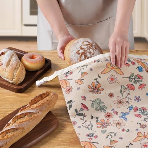 2 Pack Beeswax Bread Bags for Homemade Sourdough Reusable Beeswax Bread Bag - Image 5